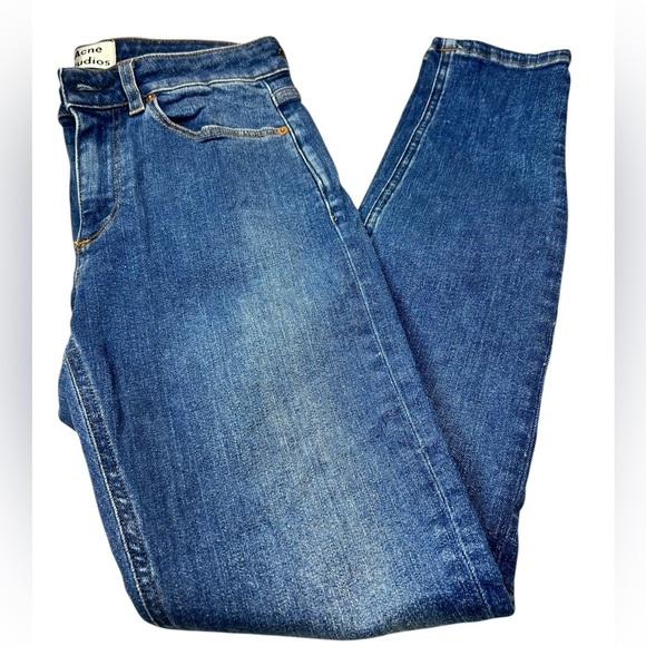 Acne Studios Skin Skinny 5 Dark VTG blue denim Jeans Size 24 - Picture 1 of 9